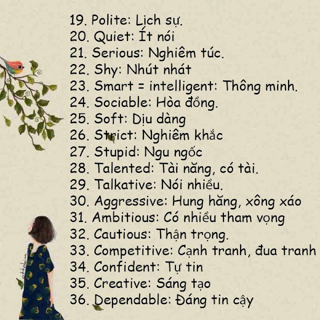 Từ điển tính từ tả người: Hơn 100 tính từ miêu tả ngoại hình, tính cách và phẩm chất con người Gallery 2