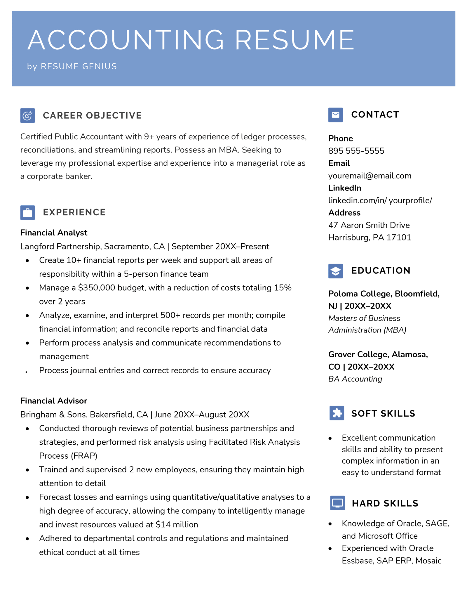 Accounting Resume: A Comprehensive Guide to Writing a Winning CV Gallery 2