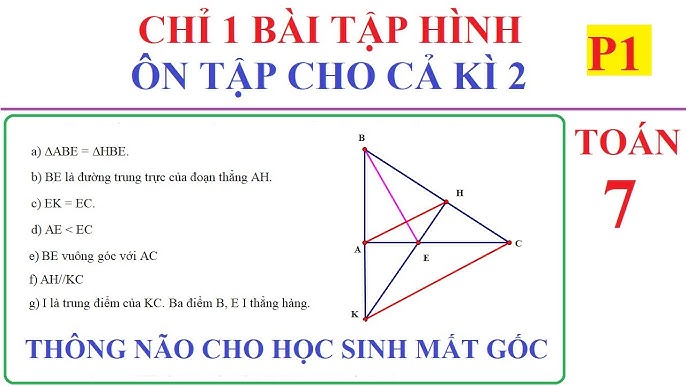 Toán Hình Lớp 7 Học Kì 2: Tổng Hợp Kiến Thức và Bài Tập