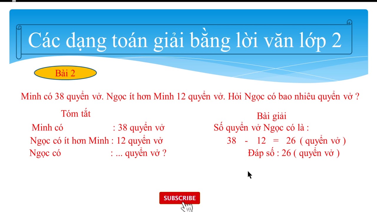 Toán Lời Văn Lớp 2: Các Bài Toán Hay Và Cách Giải Gallery 2