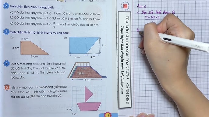 Công thức tính diện tích hình thang lớp 5