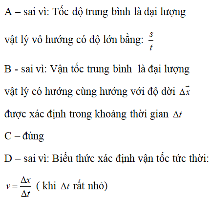 Tốc độ trung bình là đại lượng gì?