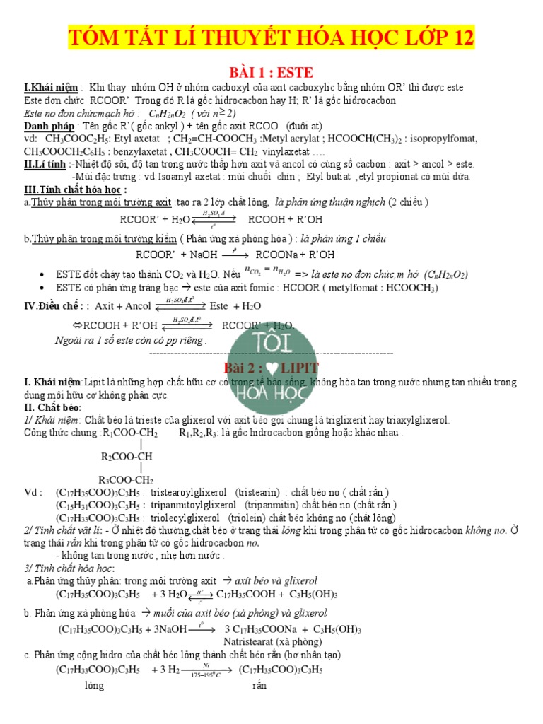 Tóm tắt Hóa học 12 filetype pdf Gallery 2