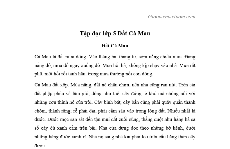 Soạn Bài Đất Cà Mau Gallery 1