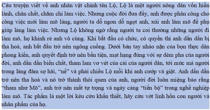 Tóm tắt tư cách mõ