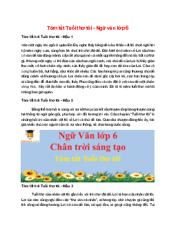 Tóm tắt tuổi thơ tôi
