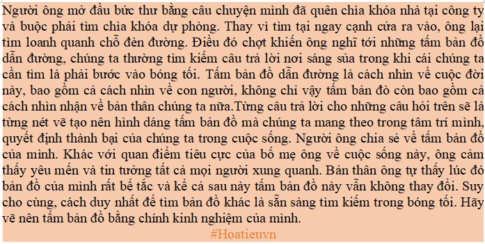 Tóm tắt văn bản bản đồ dẫn đường