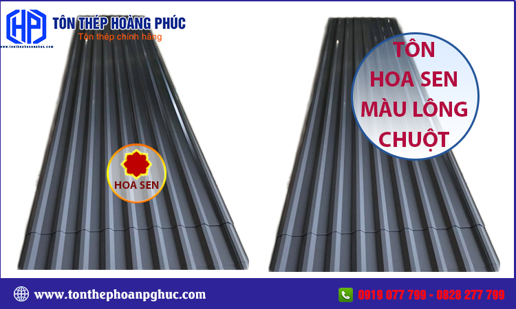 Tôn Hoa Sen Màu Lông Chuột