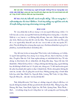 Viết đoạn văn nghị luận về tôn sư trọng đạo Gallery 1