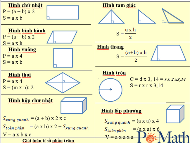 Tổng hợp các dạng toán lớp 5