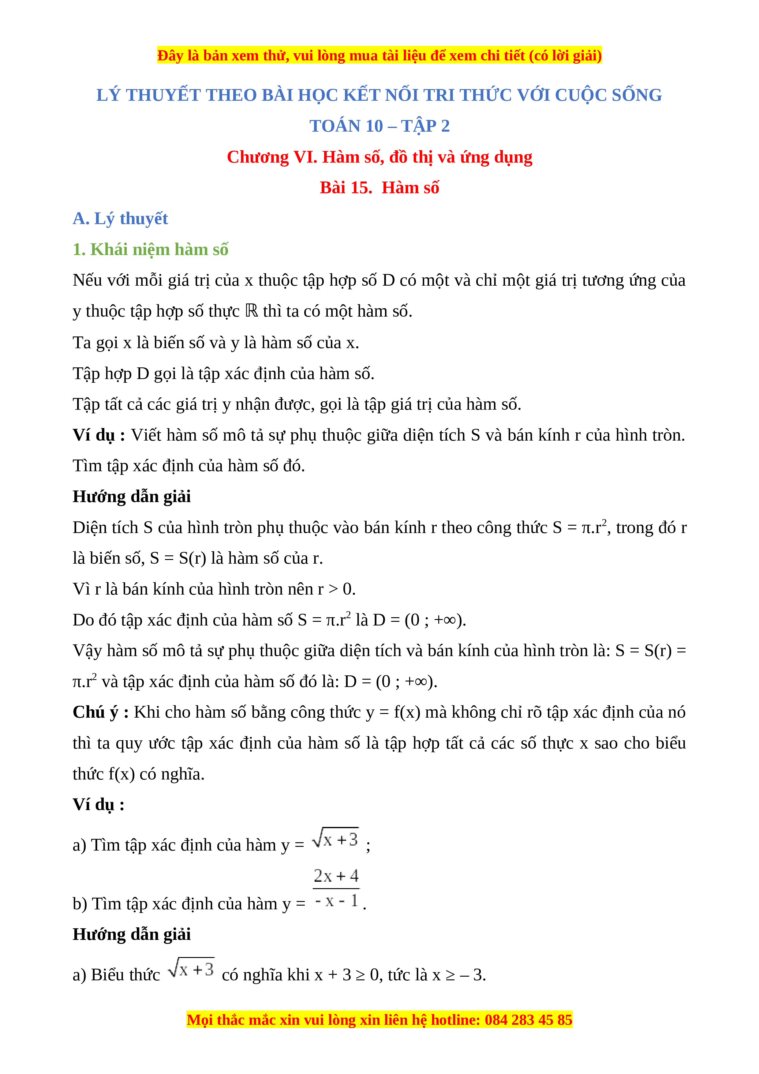 Tổng hợp công thức Toán 10 Kết nối tri thức học kì 2