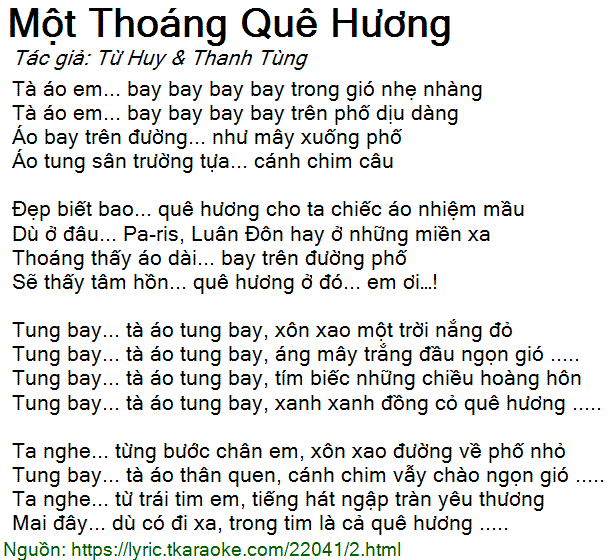Lời Bài Hát Mắt Ngọc Một Thoáng Quê Hương Gallery 1