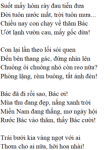 Phân tích bài thơ Bác ơi Gallery 1