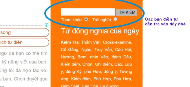 Tra cứu từ đồng nghĩa: Tìm kiếm ý nghĩa và từ tương đương