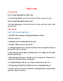 Trả lời câu hỏi bài Thạch Sanh lớp 6 tập 2 trang 30