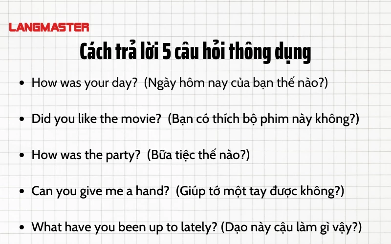 Dạo này sao rồi?