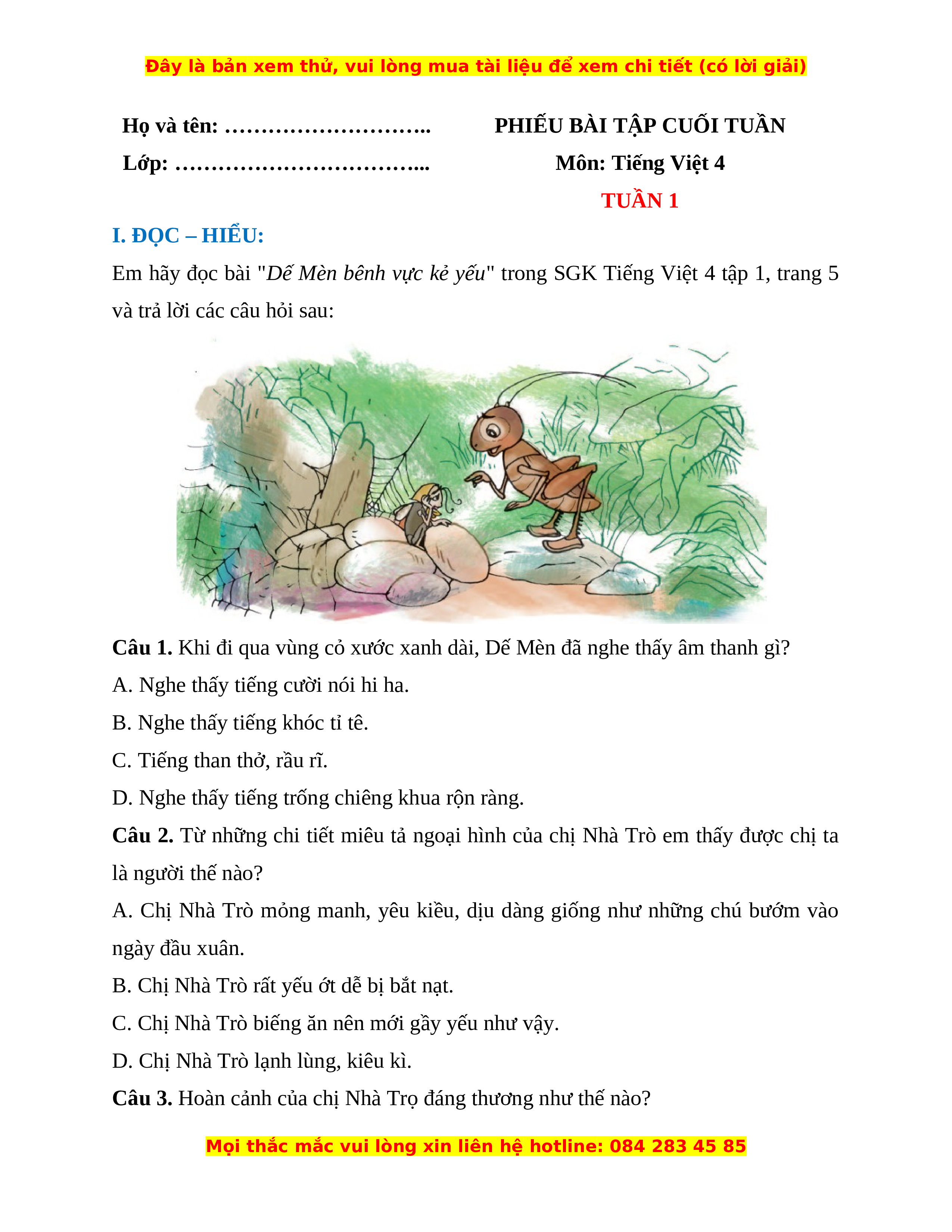 Trả lời câu hỏi Tiếng Việt lớp 4: Hướng dẫn chi tiết và bài tập ví dụ