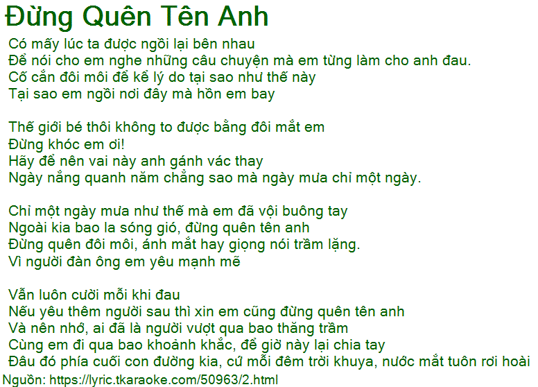Đừng khóc em ơi, hãy để lên vai này anh gánh vác thay Gallery 1