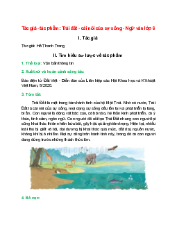 Trái Đất - Cái Nôi Của Sự Sống