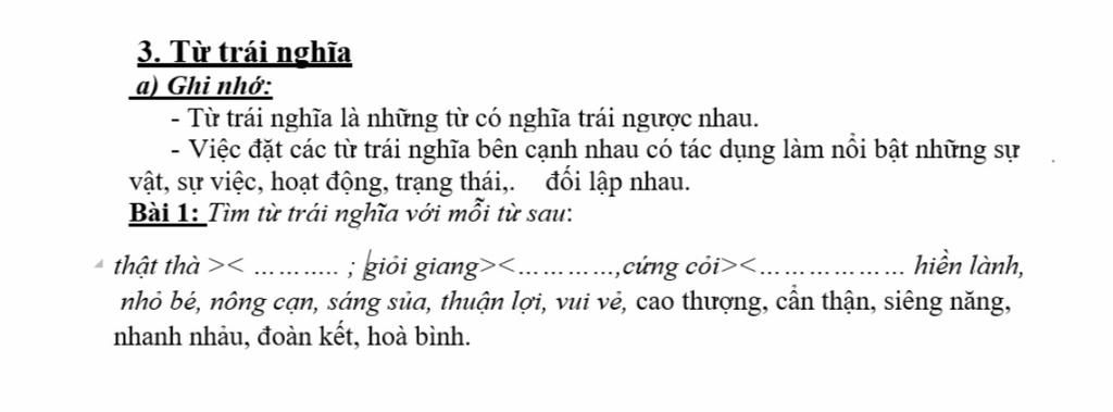 Trái nghĩa với nhanh nhảu là gì?