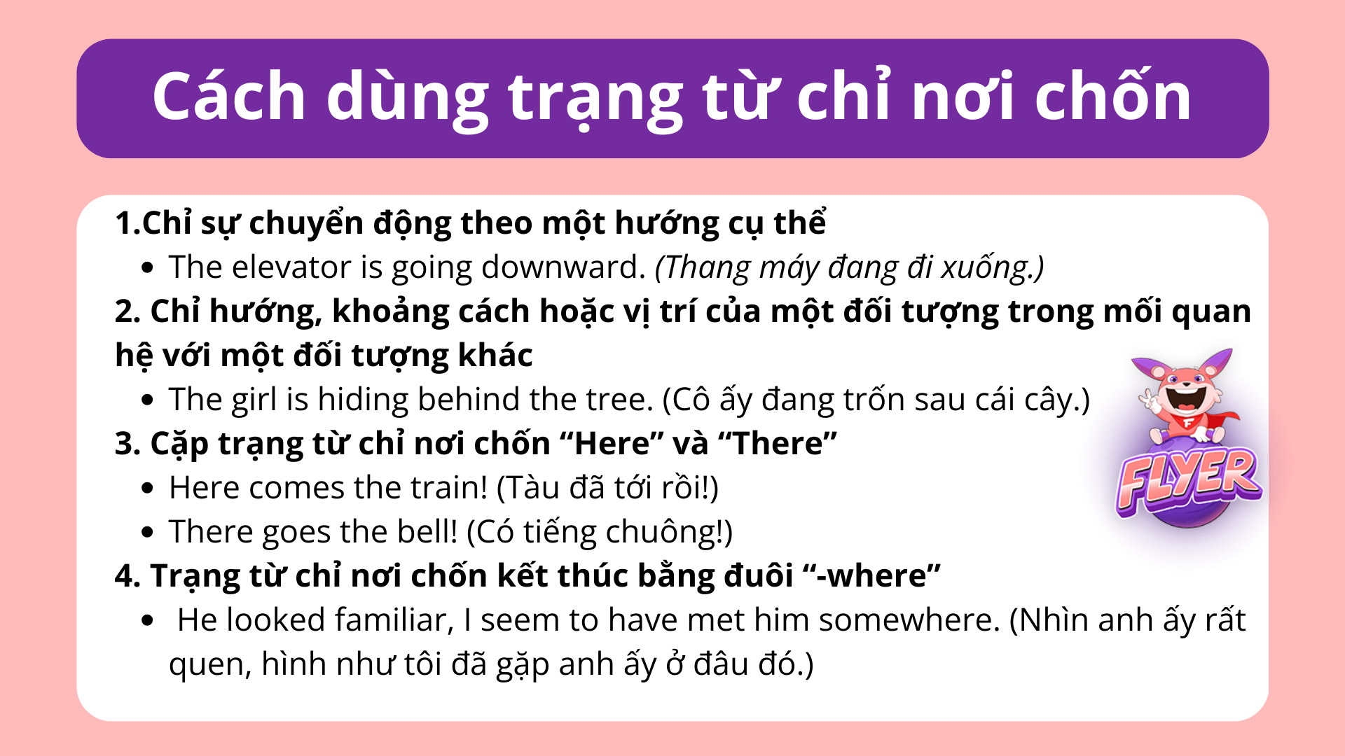 Trạng ngữ chỉ nơi chốn là gì?
