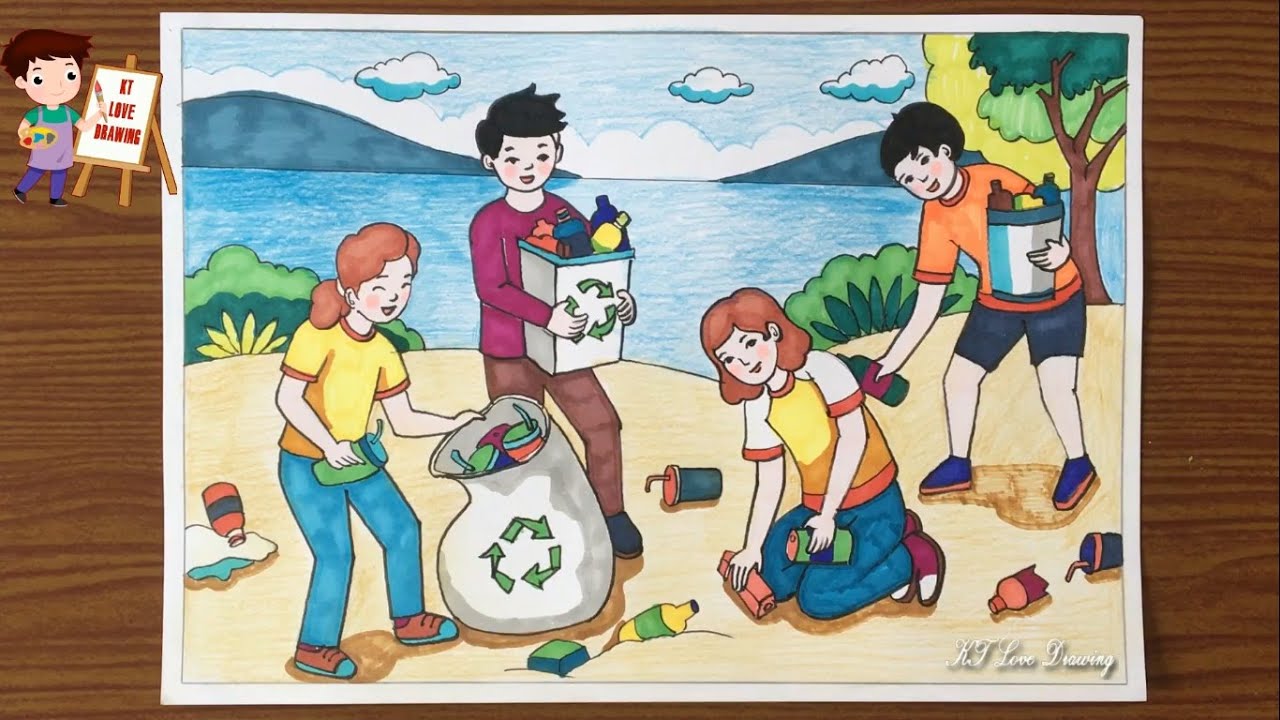 Tranh Nhặt Rác Bãi Biển: Hình Ảnh Ý Nghĩa Về Bảo Vệ Môi Trường