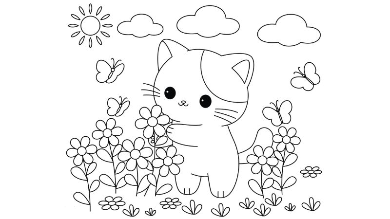 Tranh Tô Màu Con Vật Cute