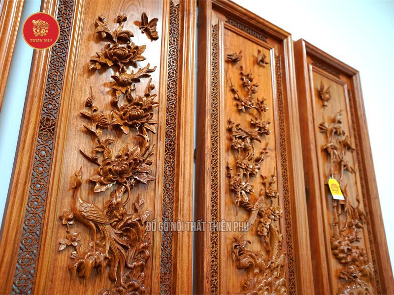 Tranh Tứ Quý Gỗ Treo Phòng Khách - Mang Tài Lộc Và May Mắn Vào Ngôi Nhà Bạn