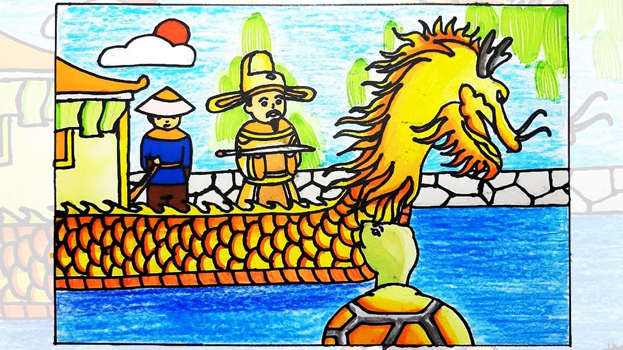 Tranh Vẽ Sự Tích Hồ Gươm