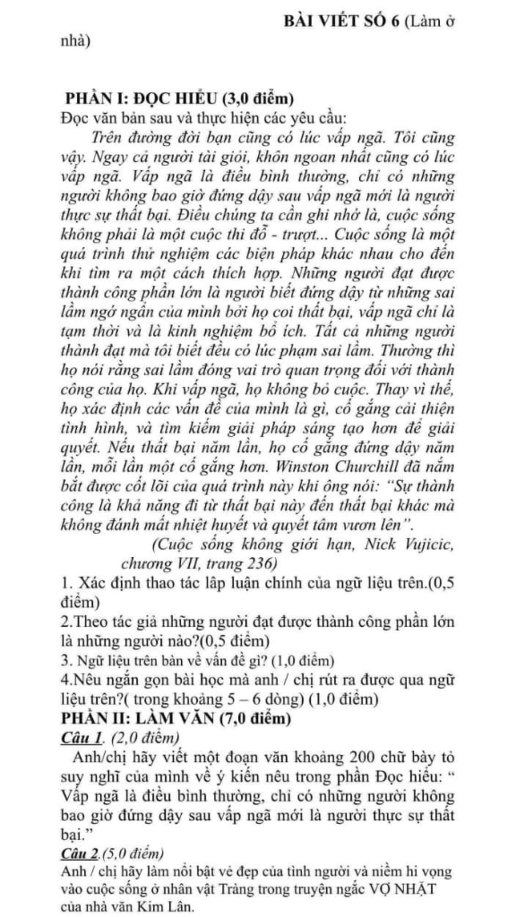 Trên đường đời bạn cũng có lúc vấp ngã