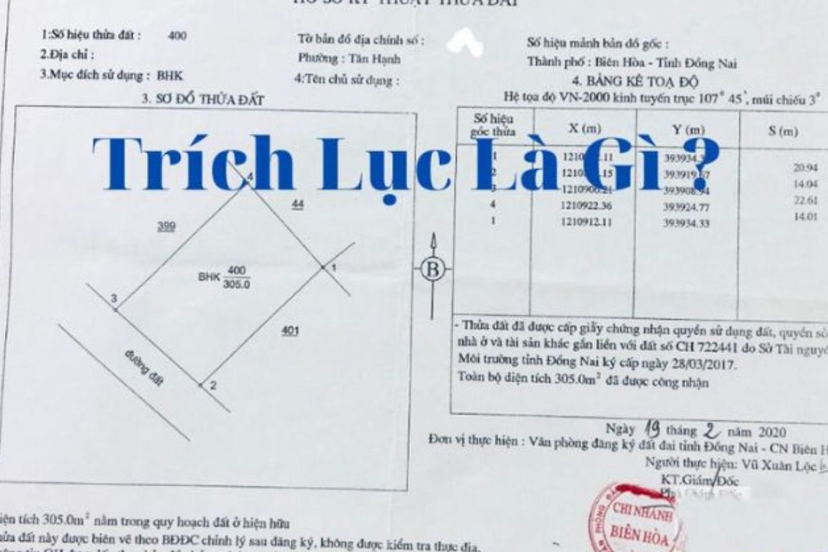Trích lục đất là gì