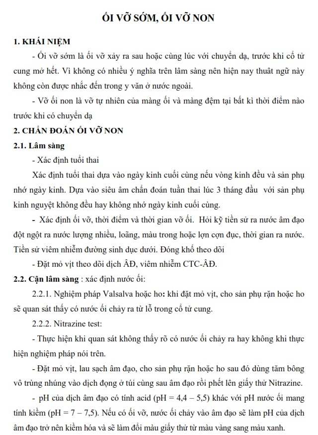 Ối vỡ sớm là gì? Gallery 2