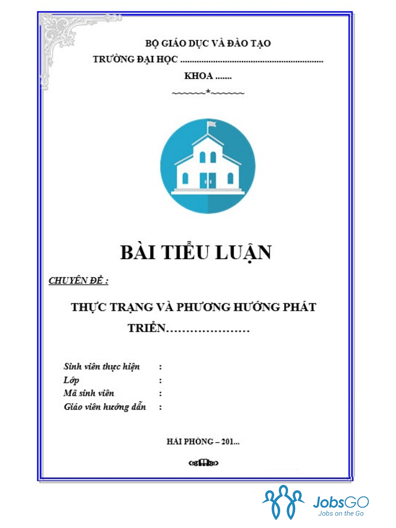 Trình bày một bài tiểu luận mẫu
