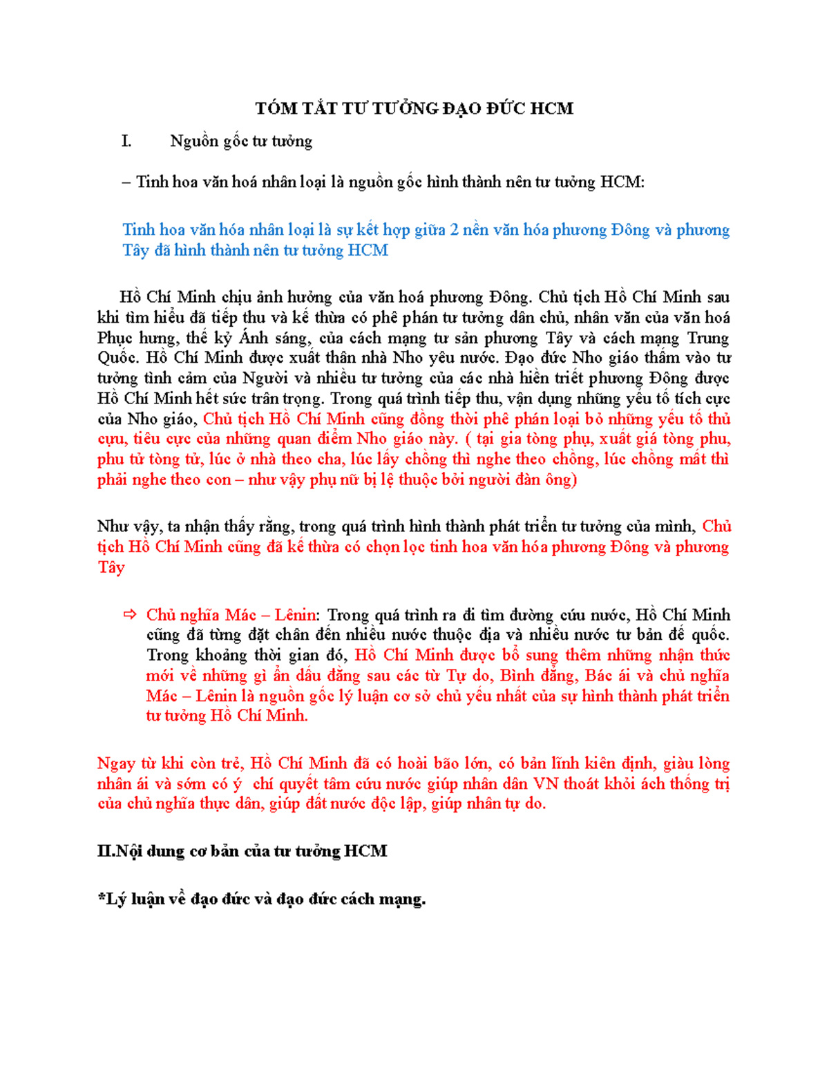 Tóm tắt Tư tưởng, Đạo đức và Phong cách Hồ Chí Minh Gallery 1