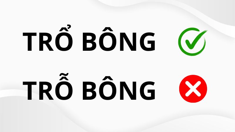 Trổ bông hay Chổ bông?
