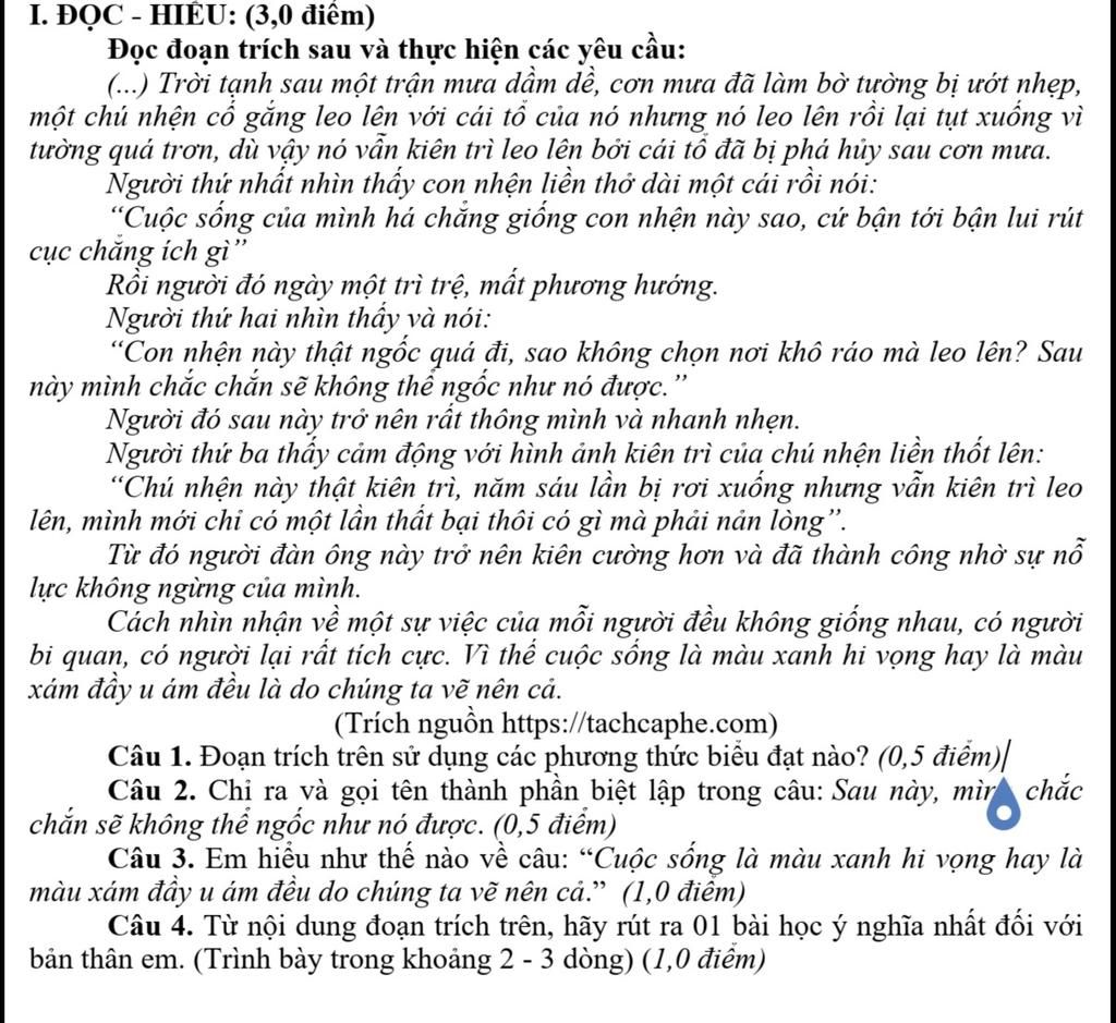 Trời tạnh sau một trận mưa dầm dề