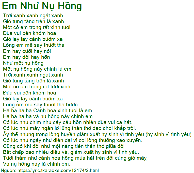 Trời xanh xanh ngát xanh