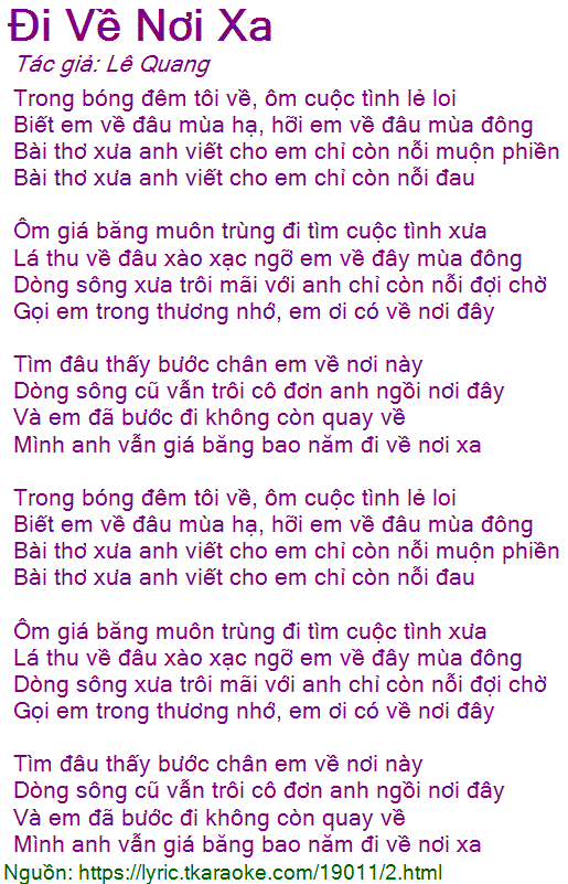 Trong bóng đêm tôi về ôm cuộc tình lẻ loi