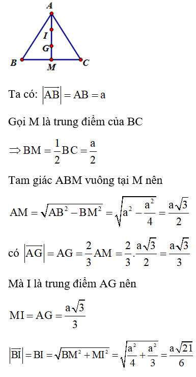 Trọng Tâm Tam Giác Đều Cạnh a