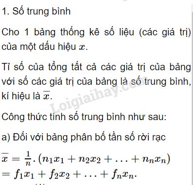 Công thức tính giá trị trung bình trong thống kê Gallery 1