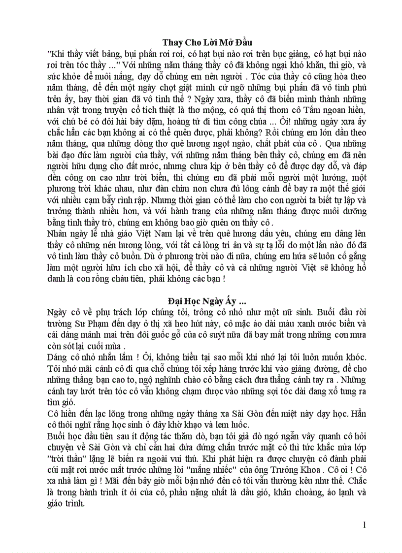Truyện ngắn về ngày 20-11