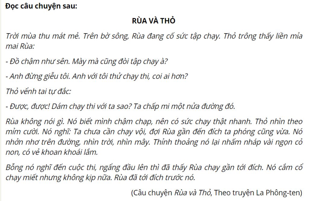 Truyện Rùa và Thỏ Thuộc Thể Loại Nào?