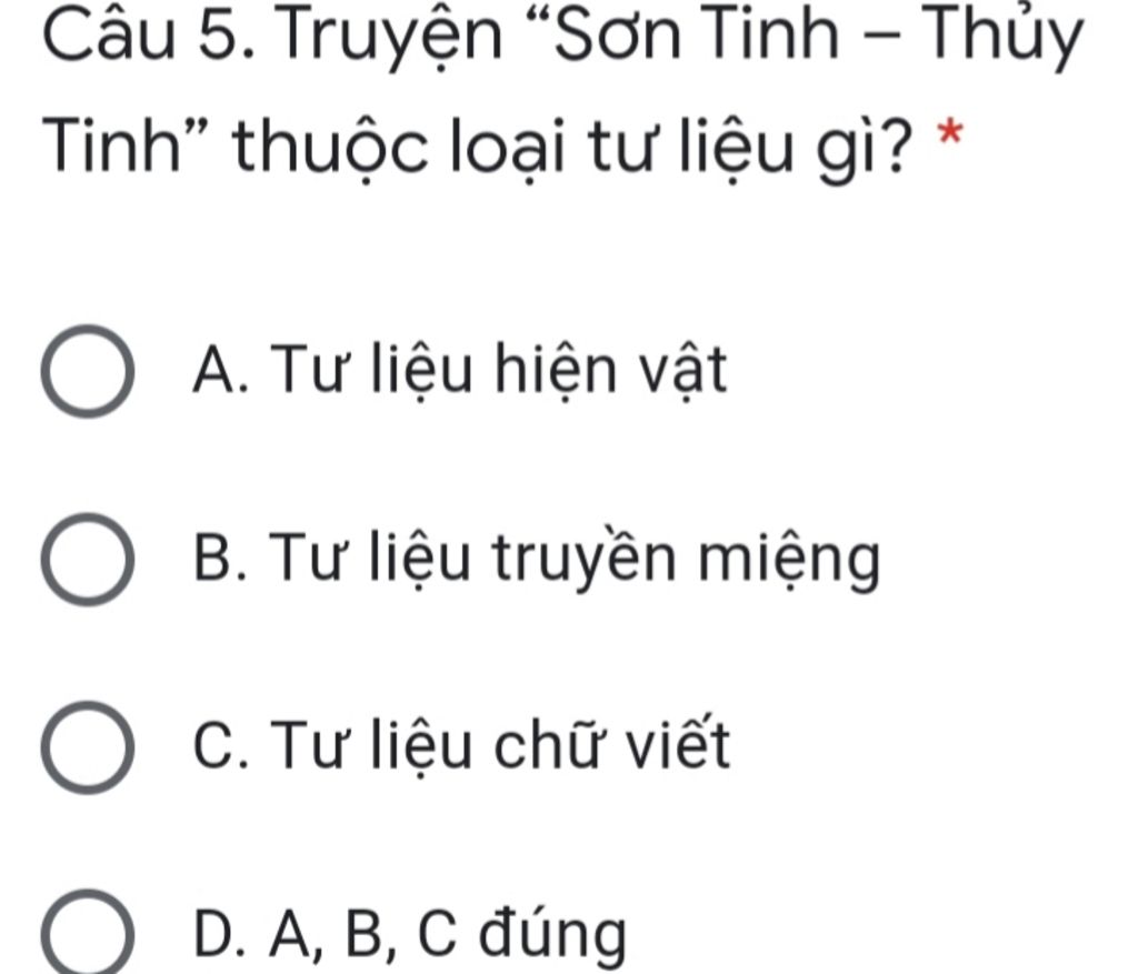 Truyện Sơn Tinh Thủy Tinh Thuộc Loại Tư Liệu Gì? Gallery 2