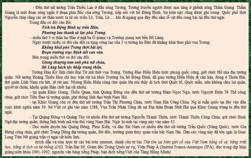 Truyền thuyết Hai Bà Trưng tóm tắt
