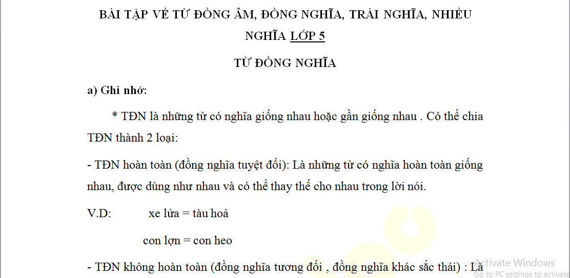 Từ Đồng Nghĩa, Từ Trái Nghĩa và Từ Đồng Âm Là Gì?