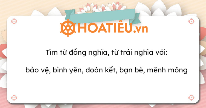 Từ Đồng Nghĩa Với Bình Yên