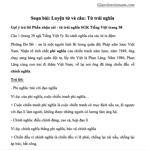 Từ trái nghĩa lớp 5: Học dễ dàng và hiệu quả Gallery 2