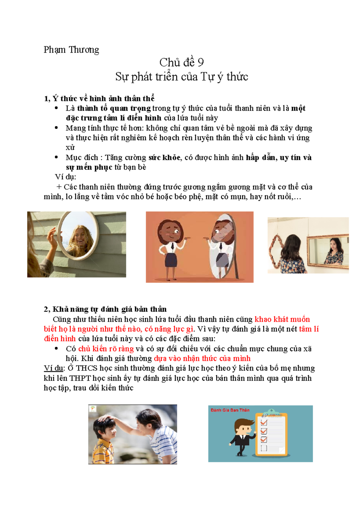 Ví dụ về Tự Ý Thức Gallery 1