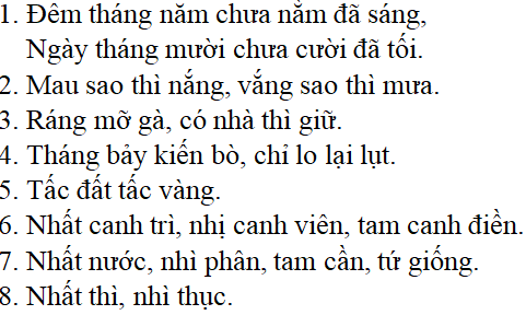 Tục Ngữ Về Thiên Nhiên Và Lao Động Sản Xuất: Những Bài Học Quý Giá Từ Ông Bà Ta