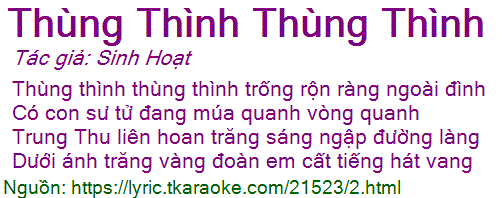 Tùng tình tùng tình trống rộn ràng ngoài đình